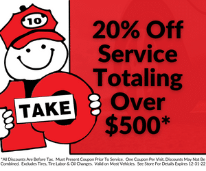 Take Ten Tire & Service - $20 off over 500